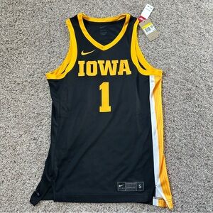 Nike NWT Iowa‎ Hawkeyes NCAA Basketball Jersey Men’s Size Small Black Brand New